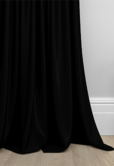 Shima Faux Silk, Ebony - Made to Measure Curtains